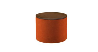 Ringo Storage Drum in Paprika Smart Velvet - sofa.com