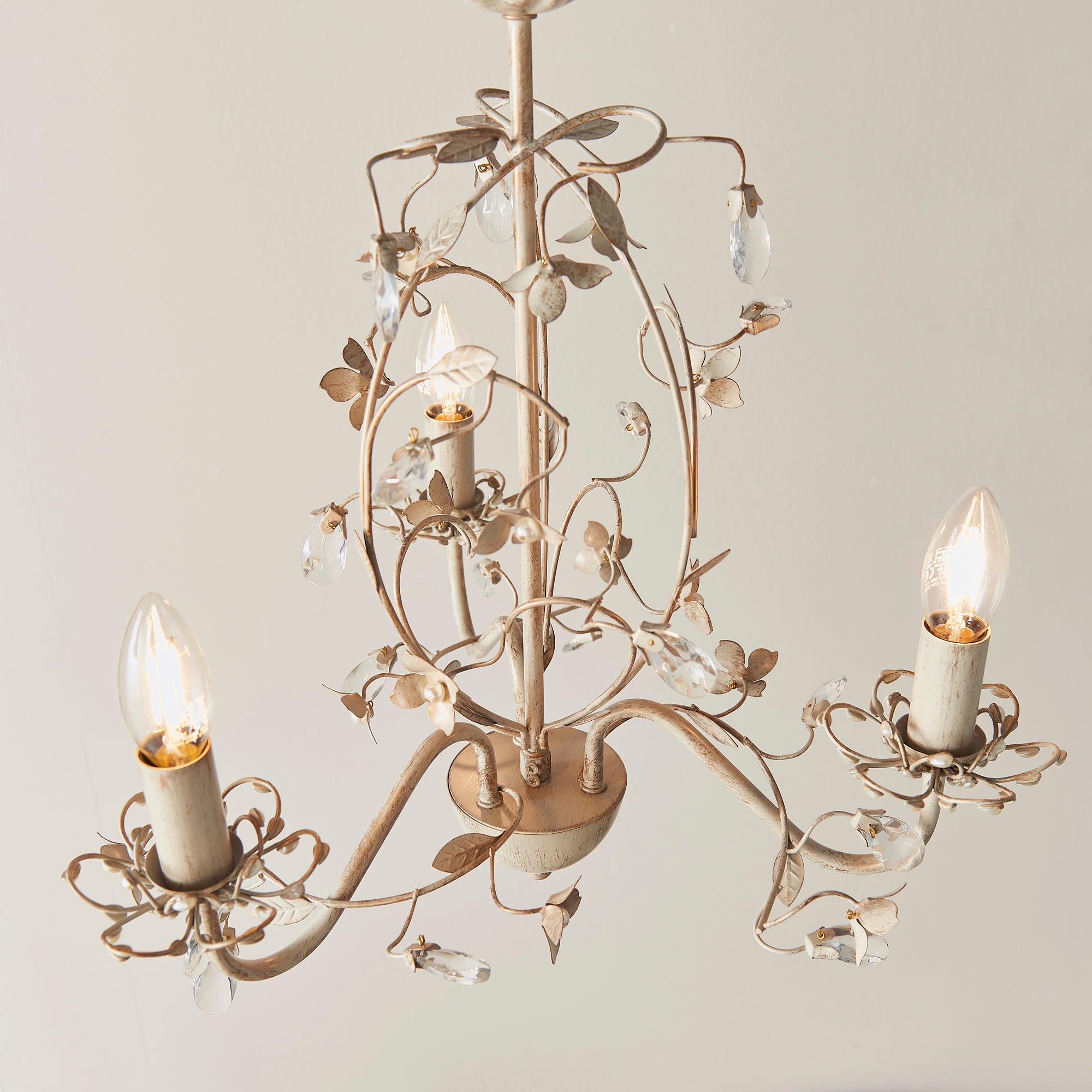Vogue Olive 3 Light Chandelier Antique Gold