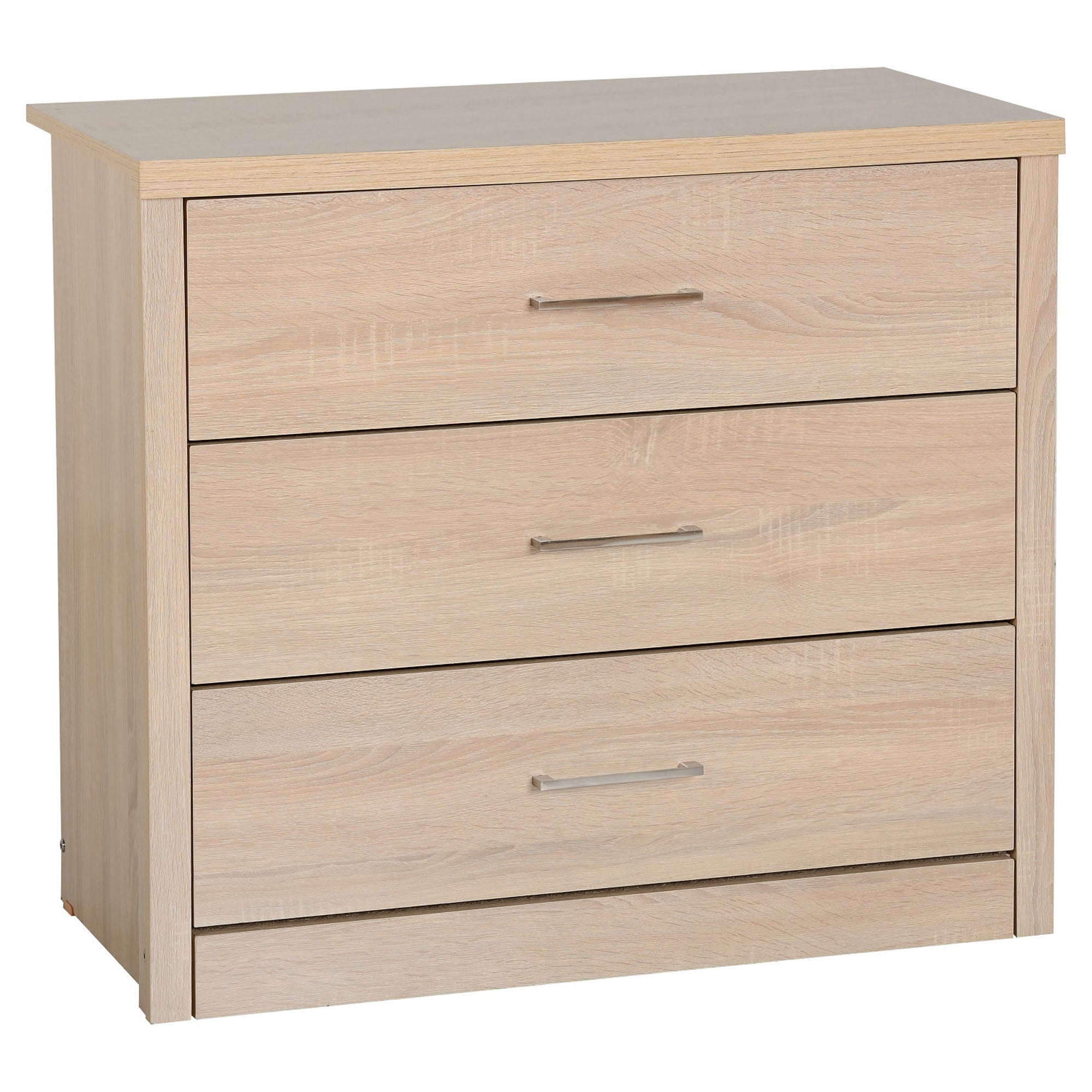 Lennon Oak Effect 3 Drawer Chest Natural