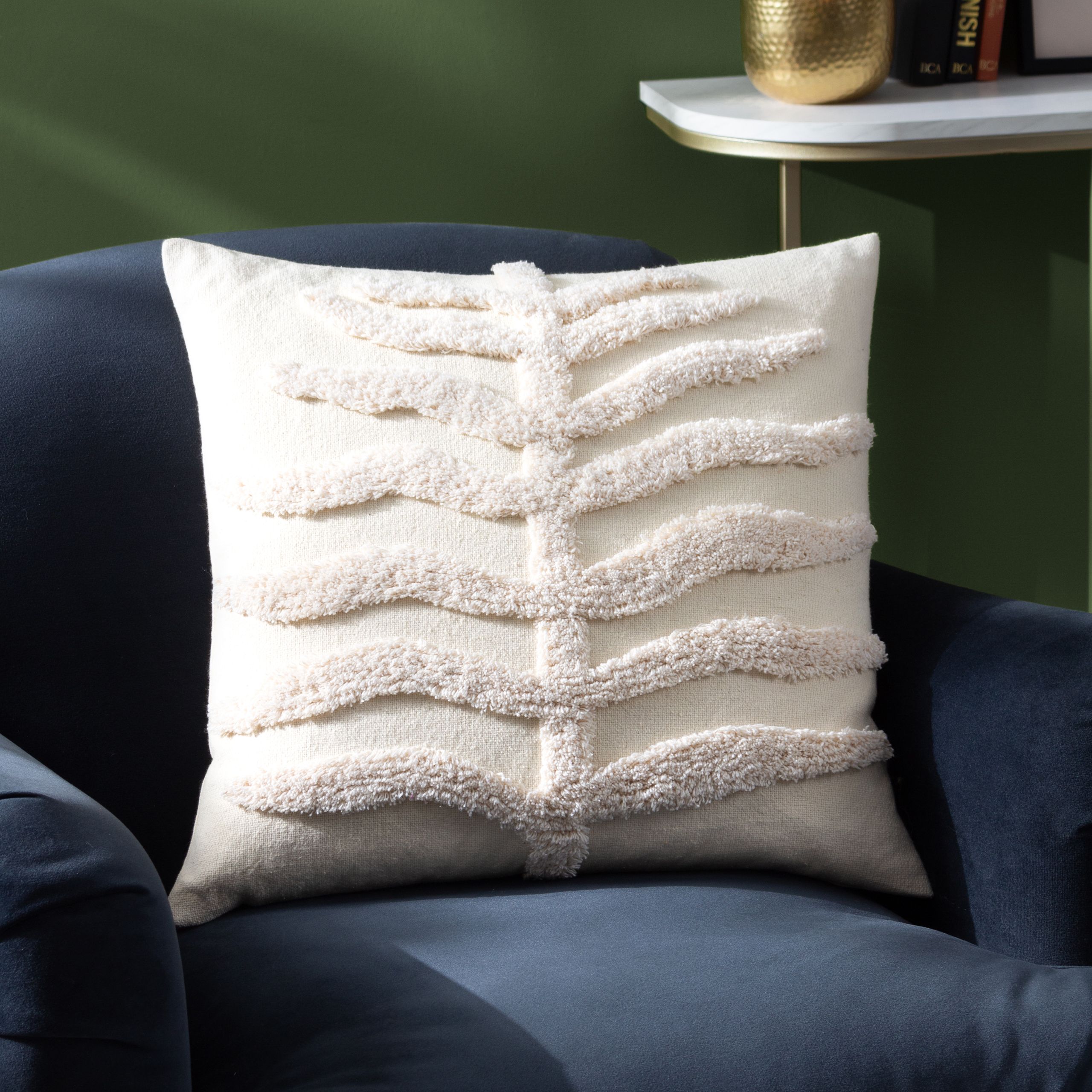 Furn Dakkota 100% Cotton Tufted Cushion in Natural