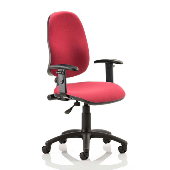 Eclipse Plus I Office Chair In Wine With Adjustable Arms