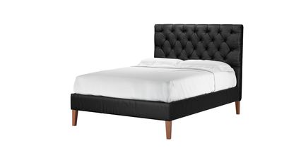 Rosalie 130cm Double Bed in Smoke Soft Leather - sofa.com