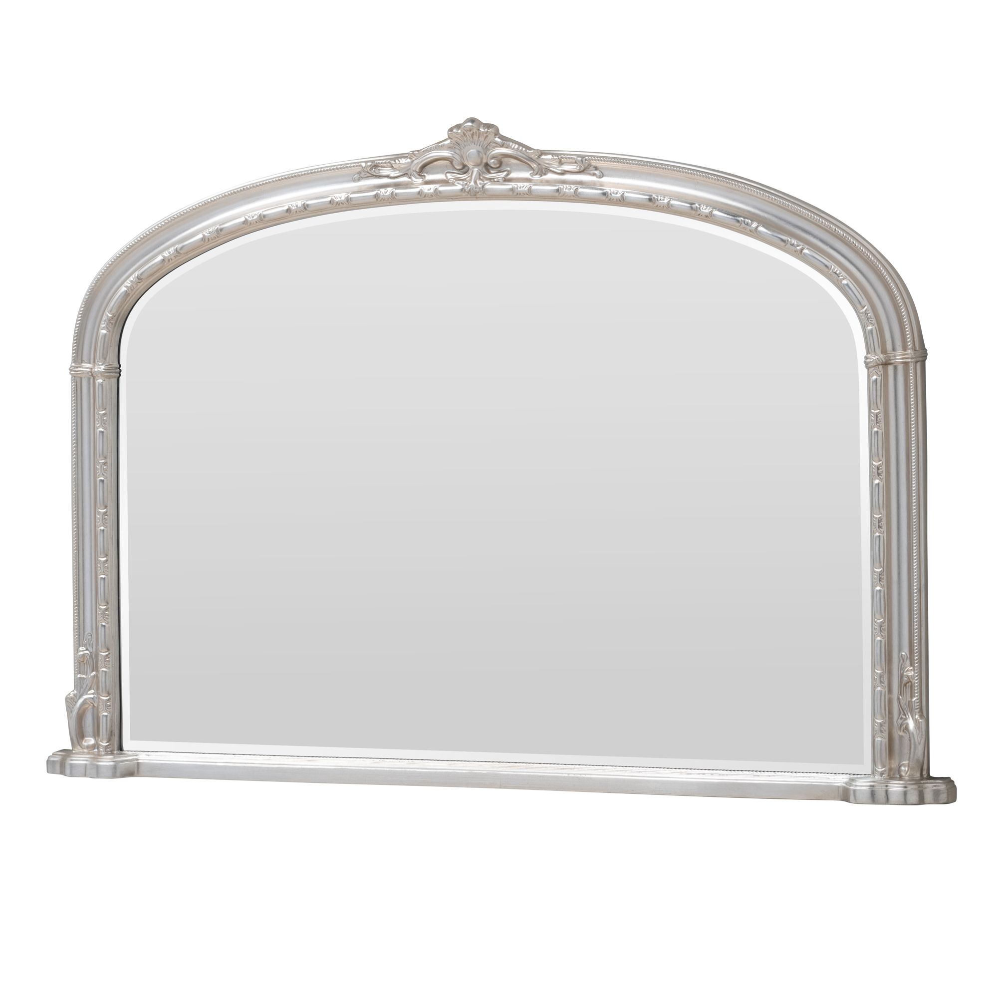 Yearn Mirrors Overmantle Mirror Arched 127(w) x 89cm(h) Victorian Mirror in Silver 6