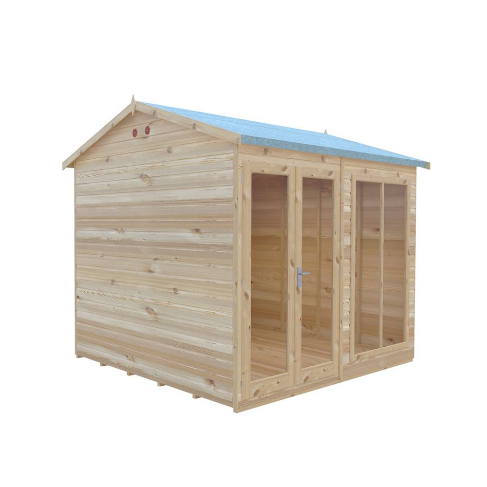 Shires Mayfield 8 x 8 Summerhouse - Wood - L239 x W238 x H229 cm in Light Brown 4