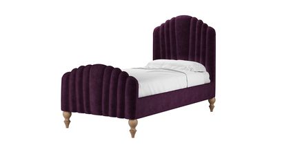 Bella Single Bed in Plum Smart Velvet - sofa.com