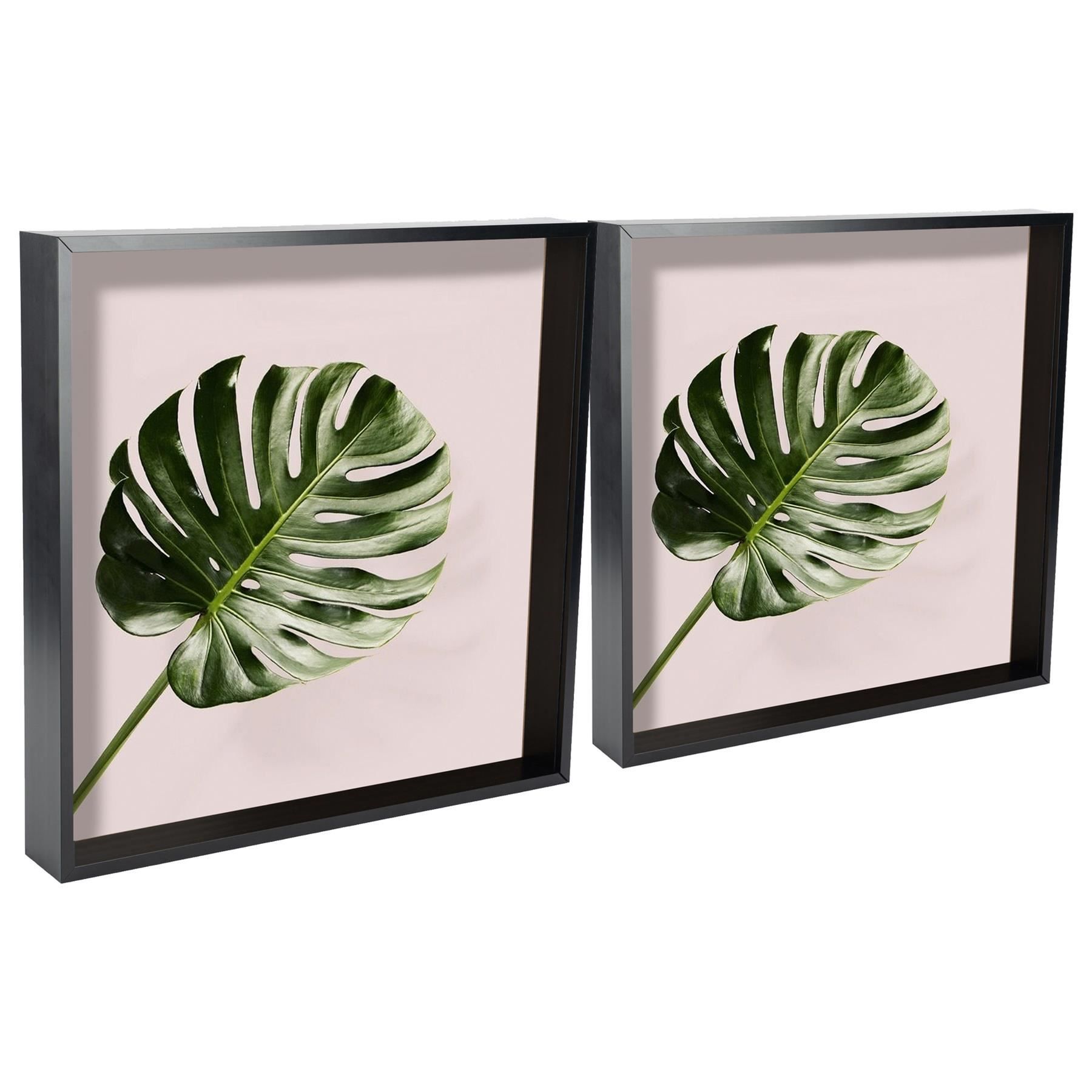 Nicola Spring 3D Deep Box Photo Frames - 16 x 16" - Pack of 2 in Black