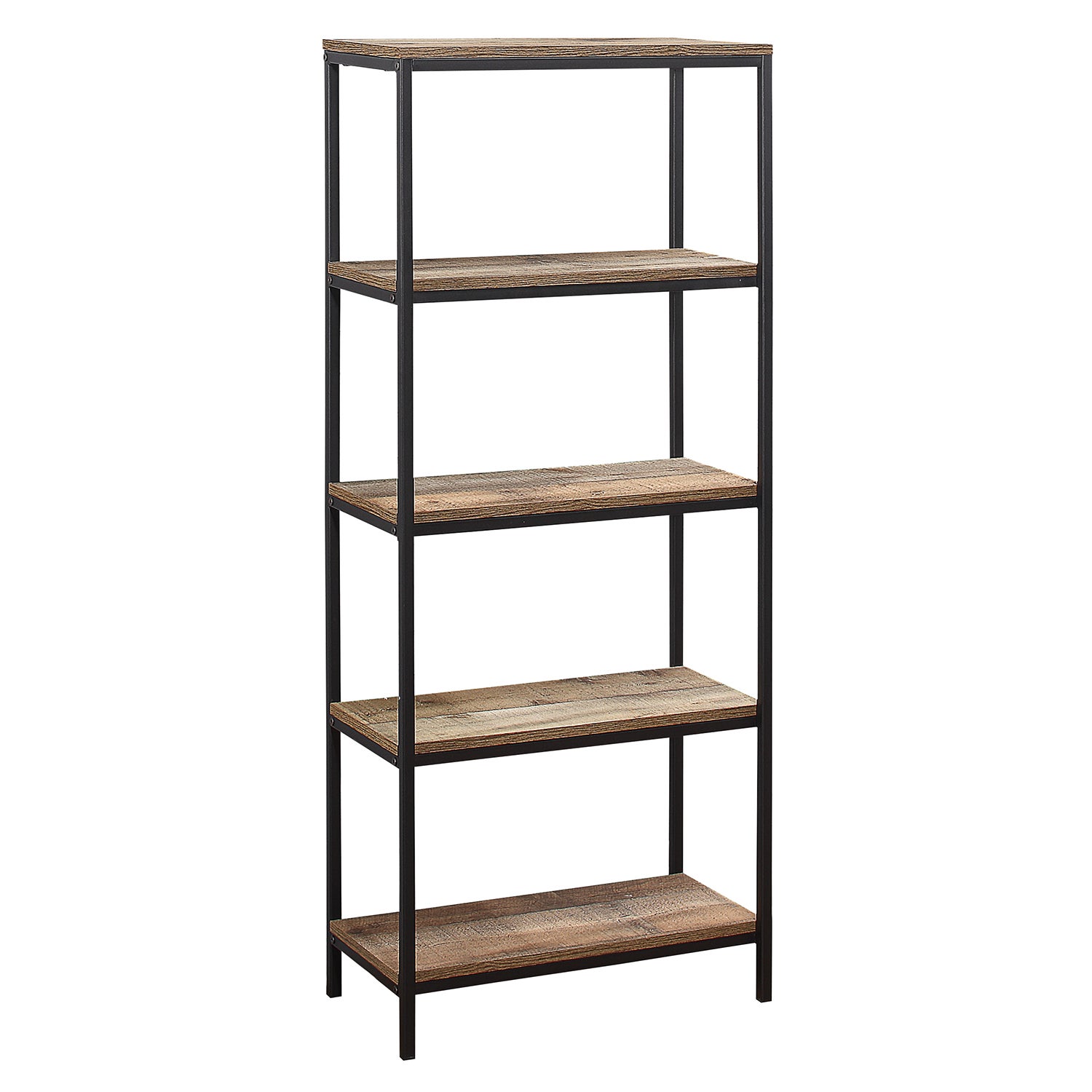 Urban Rustic 5 Tier Bookcase - Natural Natural