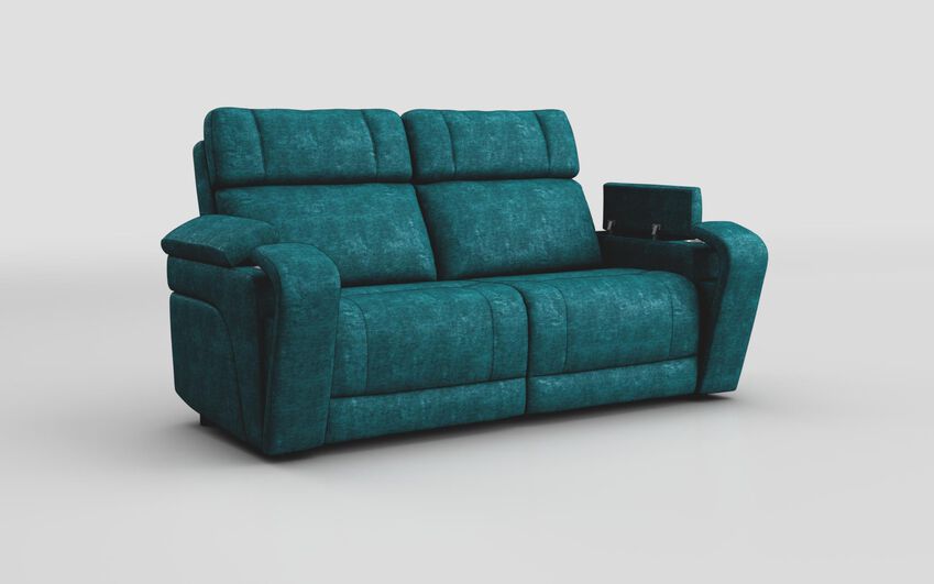 Blue Fabric Adstock 3 Seater Sofa