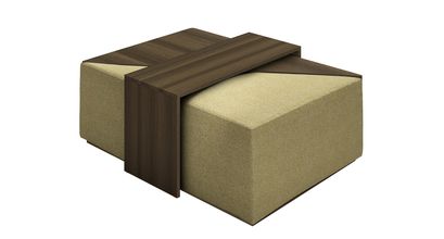 Astaire Modular Coffee Table Set Footstool in Lemongrass Plush Tweed Boucle - sofa.com