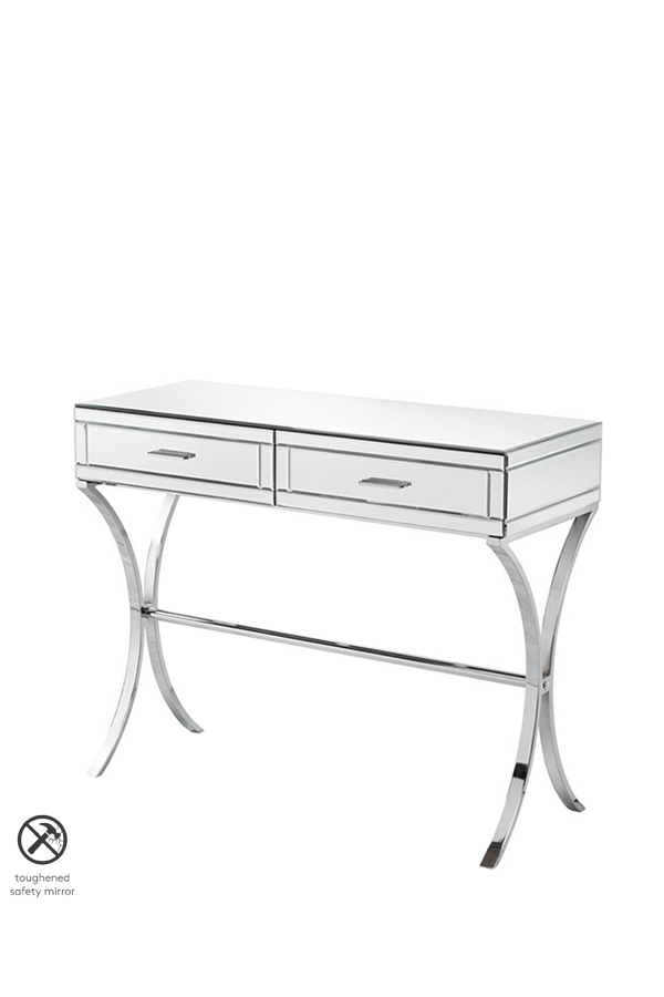 Aurelia Mirrored & Chrome Dressing Console