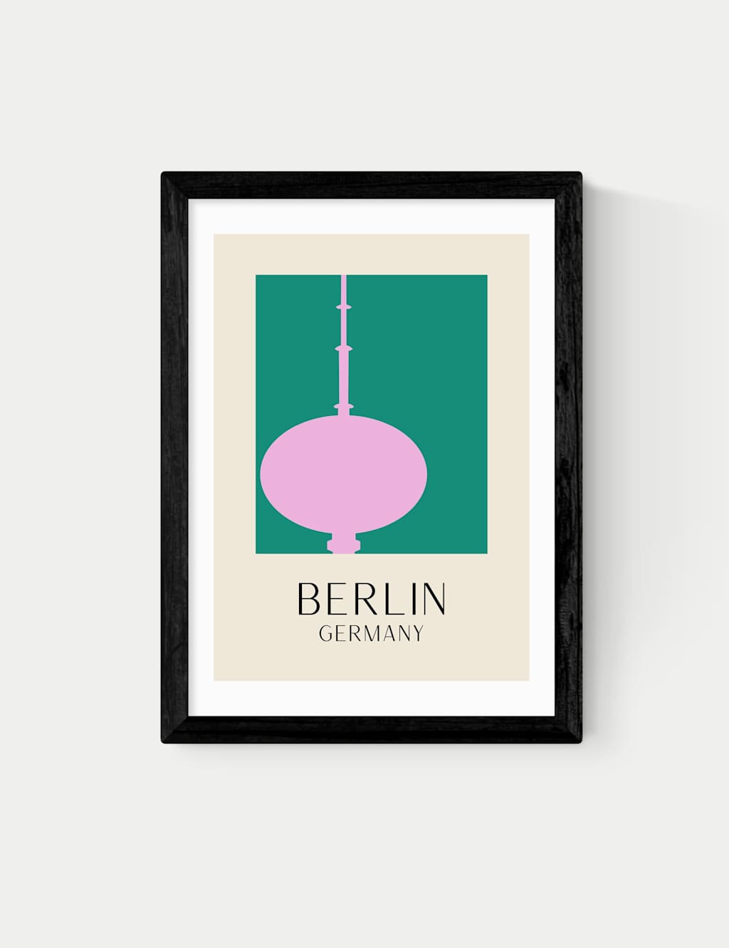 East End Prints Berlin Framed Art Black