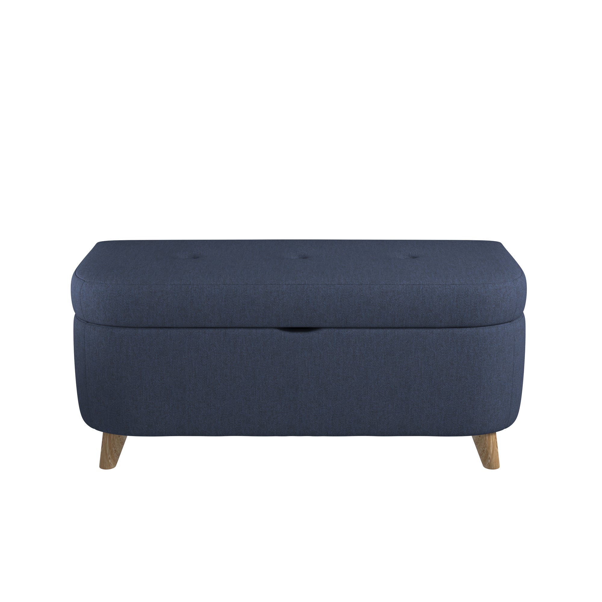 Halston Fabric Ottoman Blue