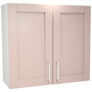 Wickes Ohio Dusky Pink Shaker Wall Unit - 800mm