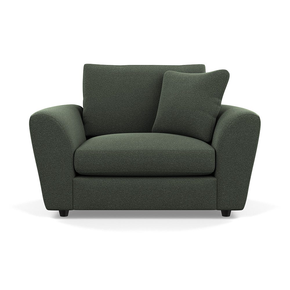 Heal's Snooze Loveseat Boucle Fern Black Feet
