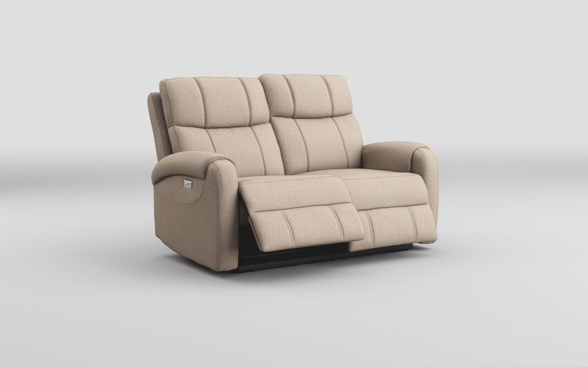 Cream Fabric Calisese 2 Seater Power Recliner Sofa