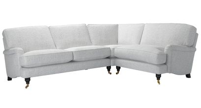 Bluebell Asym. Crn: LHF 2.5 Seat w RHF Loveseat in Koala Chelsea Linen - sofa.com