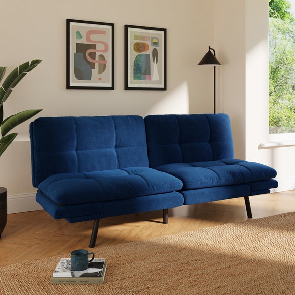 Harrison Quilted Velvet Clic Clac Sofa Bed