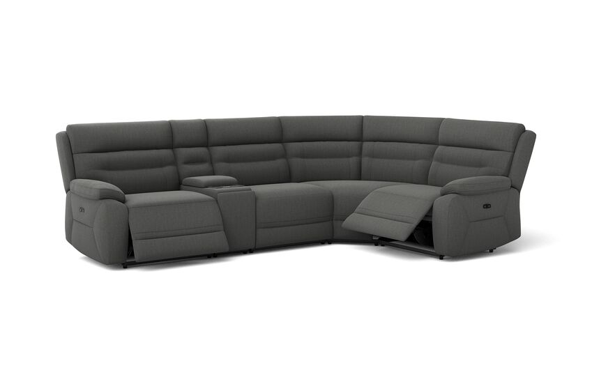 Fenton 3 Corner 1 Power Recliner Sofa with Media Console
