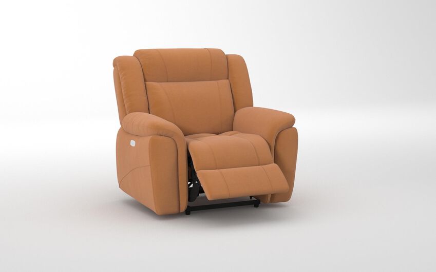 Yellow Fabric Elland Power Recliner Chair