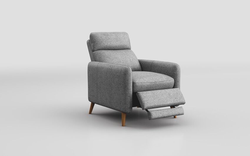 Grey Fabric Bellaria Push Back Armchair