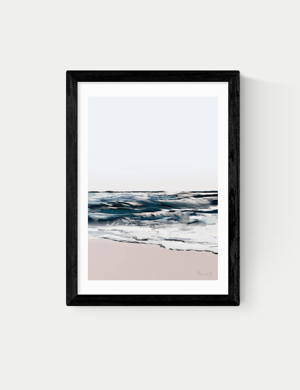 East End Prints Seashore Framed Art Print Black