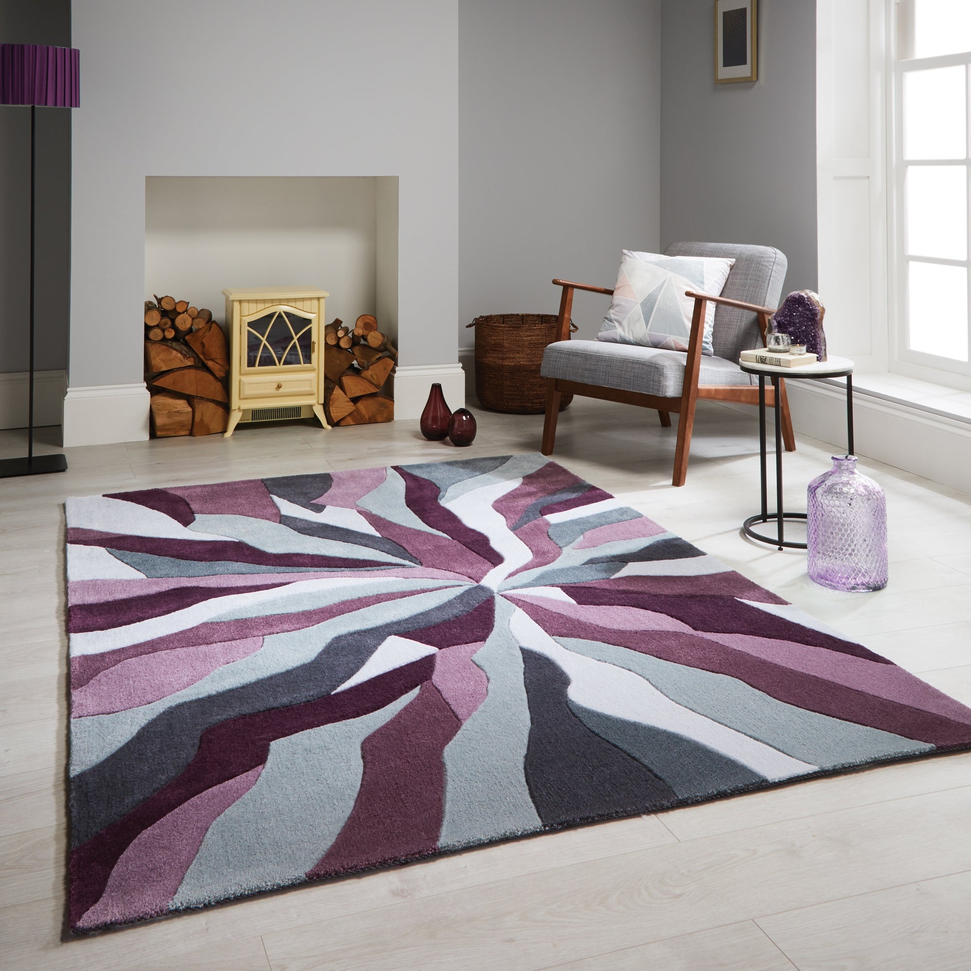 Infinite Splinter Rug Purple
