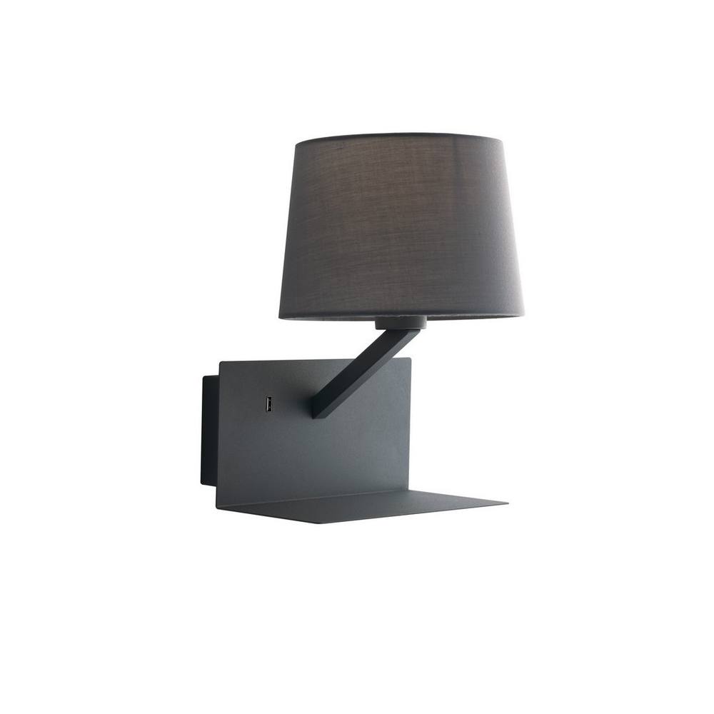 Netlighting Ciak Reading Usb Besdside Lamp Shelf Grey E27