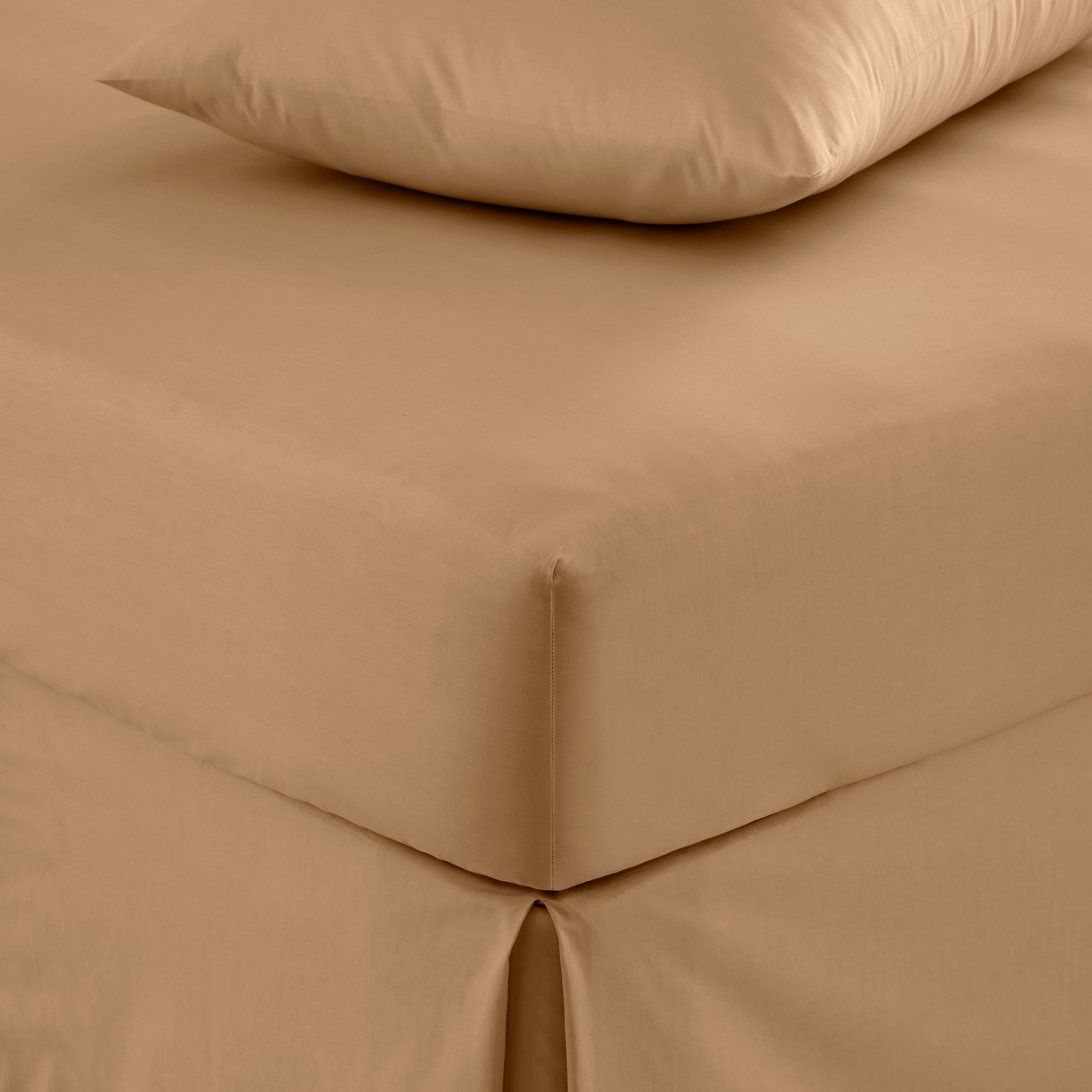 Pure Cotton Fitted Sheet Camel