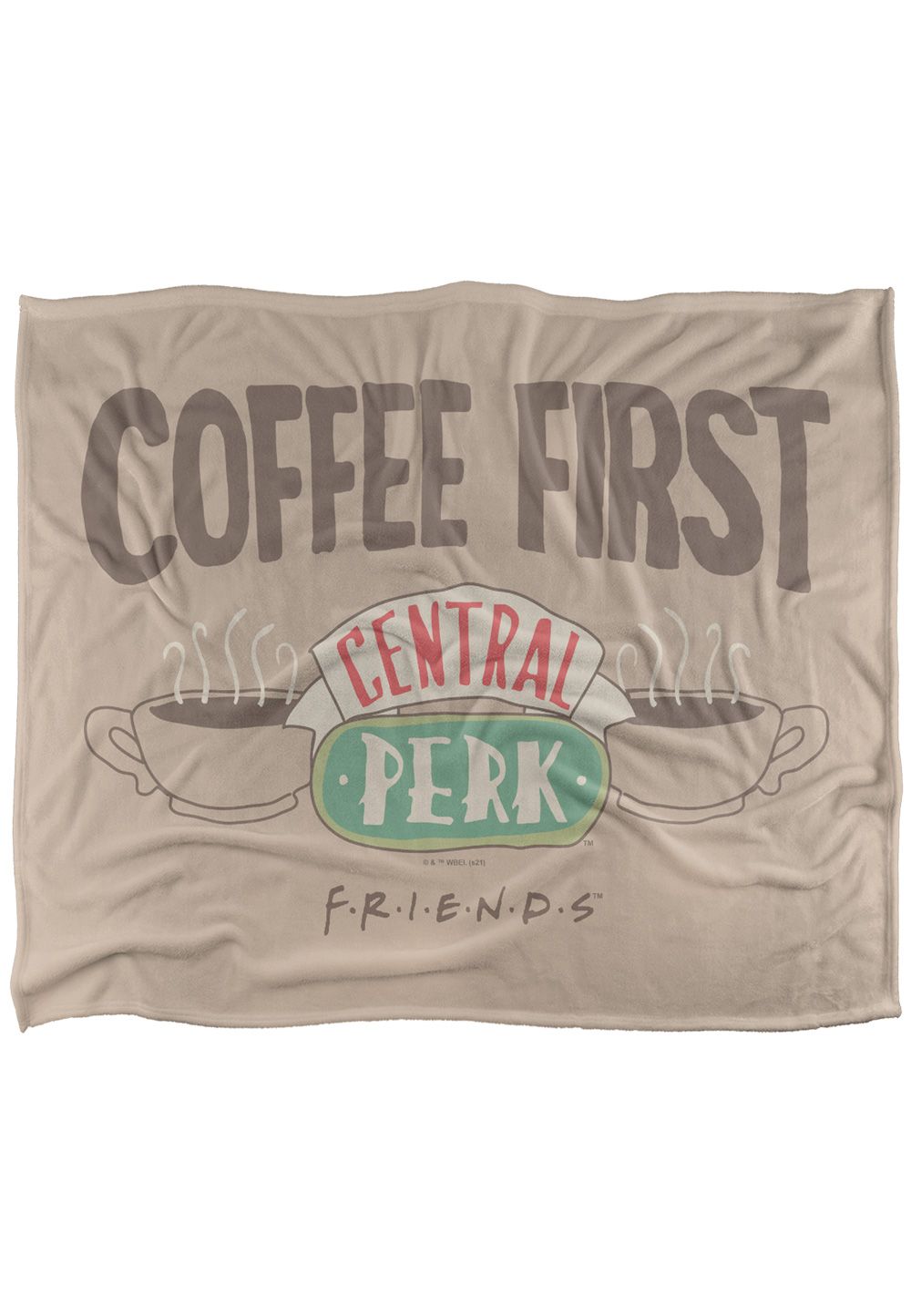 Warner Brothers Friends 152x127cm The One With Silky Touch Super Soft Throw Blanket in White