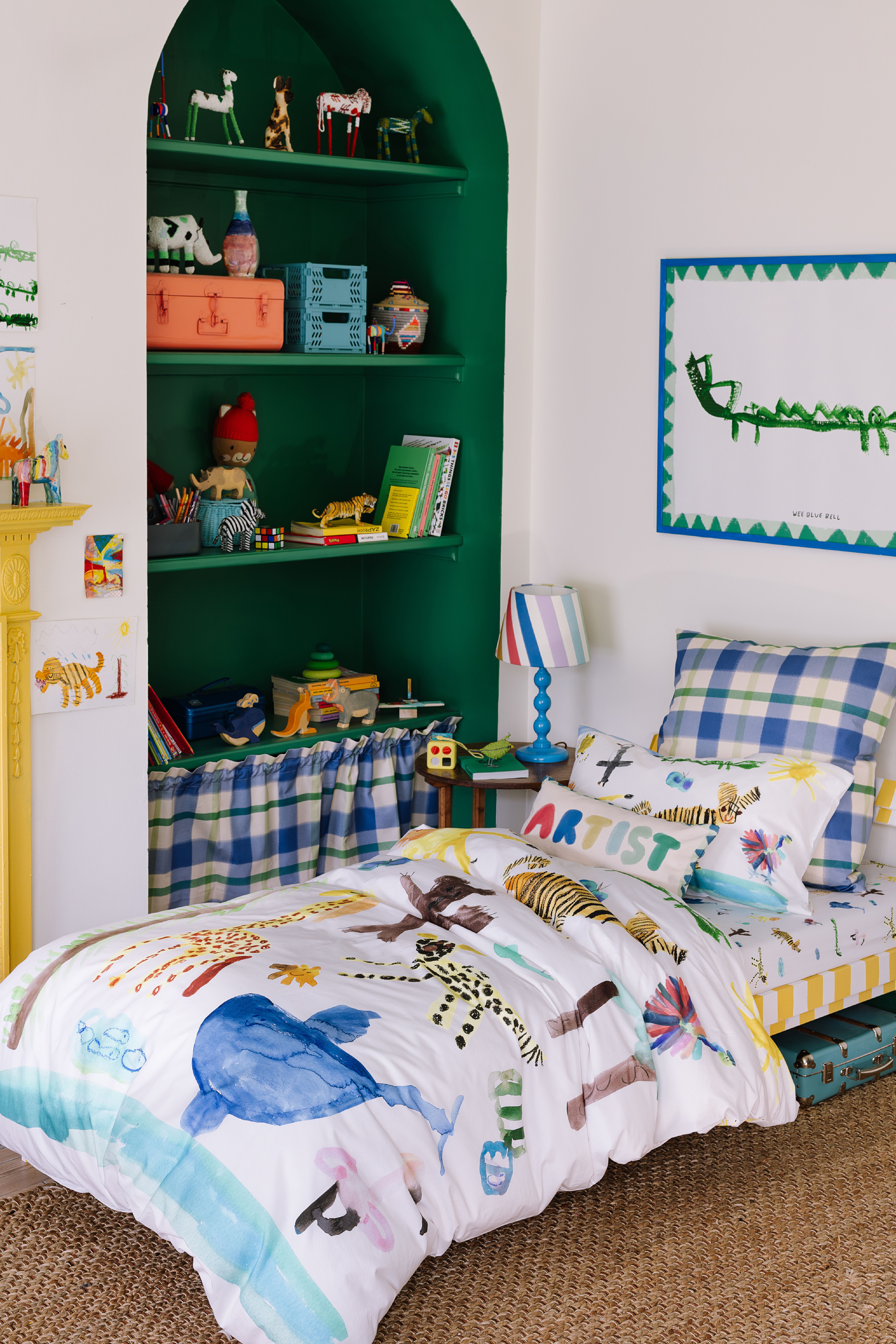 Wee Blue Bell 'Animal Drawings' Duvet Cover Set
