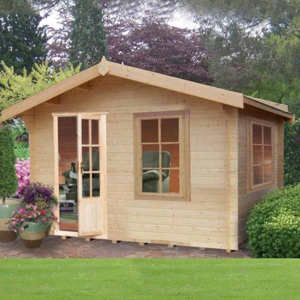 Shires Bucknells 28 mm Log Cabin 10 x 12 Feet in Brown