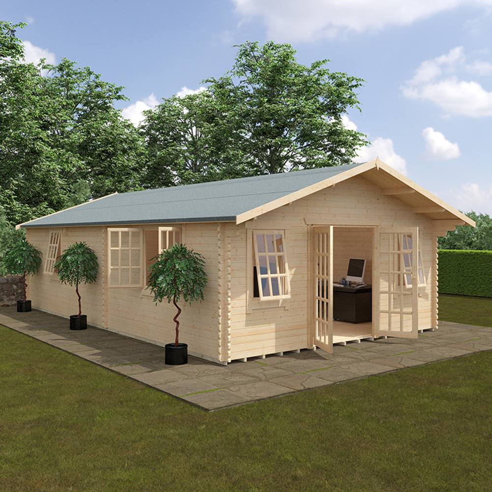 Buttercup Farm 30x18 The Kensington 44mm Cabin - L915 x W535 x H313.9 cm in Natural 4