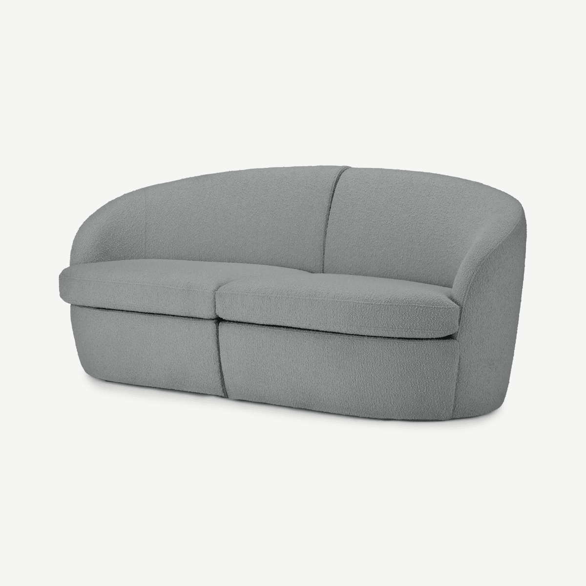 Reisa 2 Seater Sofa, Steel Boucle