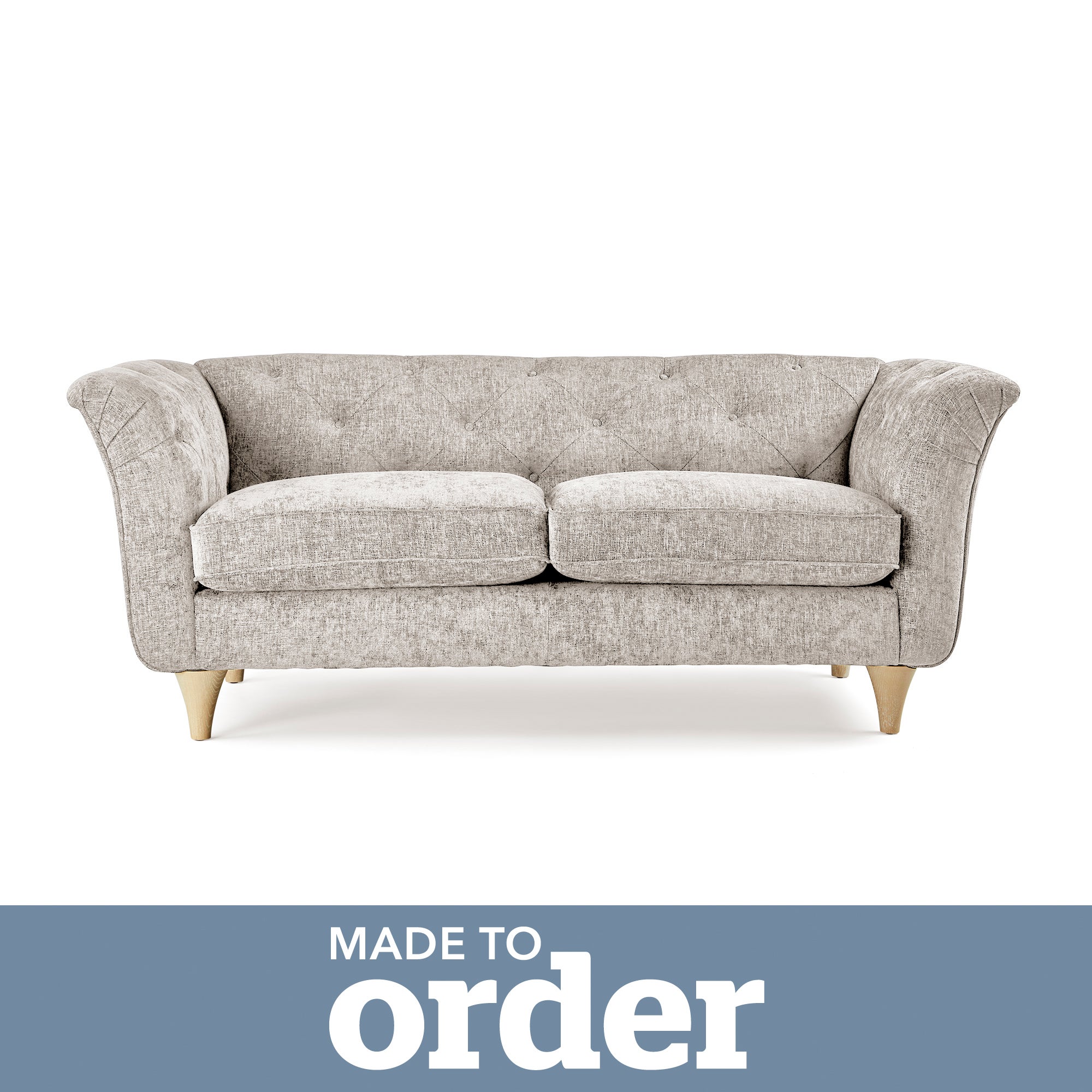 Jaipur 2 Seater Sofa Luxury Chenille Premium Chenille Sand