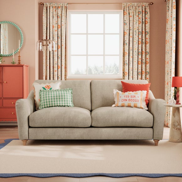 Hattie Tonal Plush Chenille 3 Seater Sofa