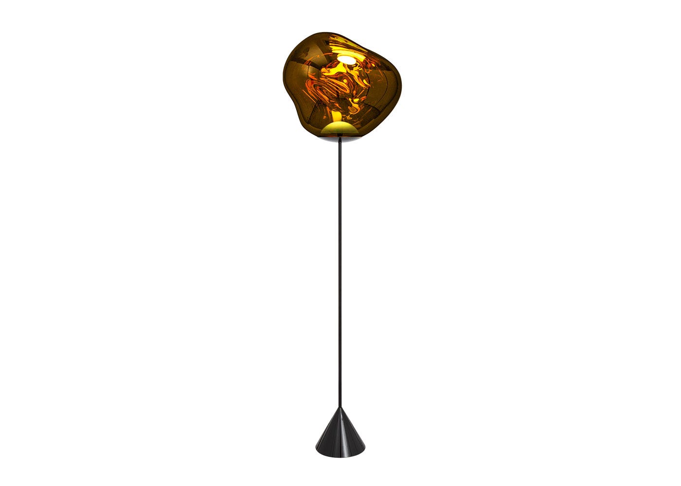 Tom Dixon Melt LED Cone Slim Floor Lamp Gold