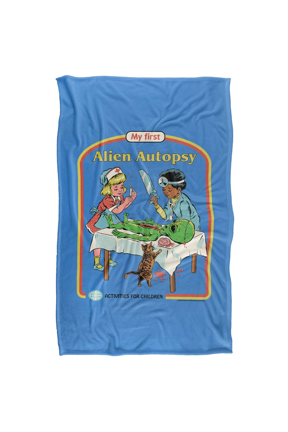 Steven Rhodes My First Alien Autopsy Silky Super Soft Throw Blanket