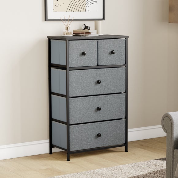 Maye 5 Drawer Fabric Chest