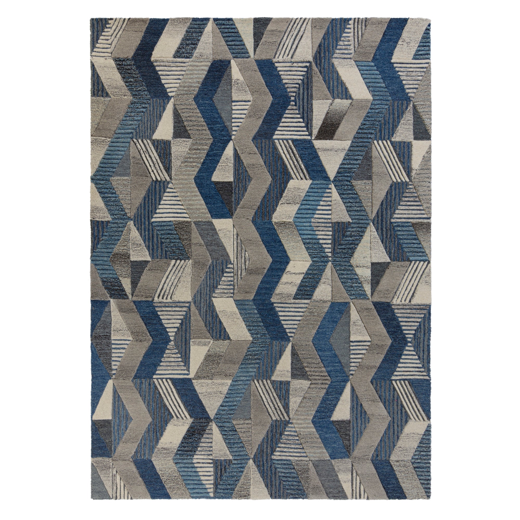 Asher Rug Blue and Grey