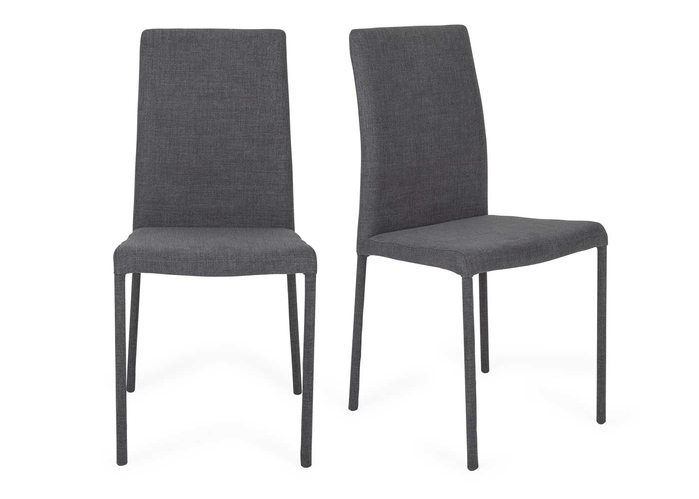 Heal's Bronte Pair Of Dining Chairs Moda Smoke