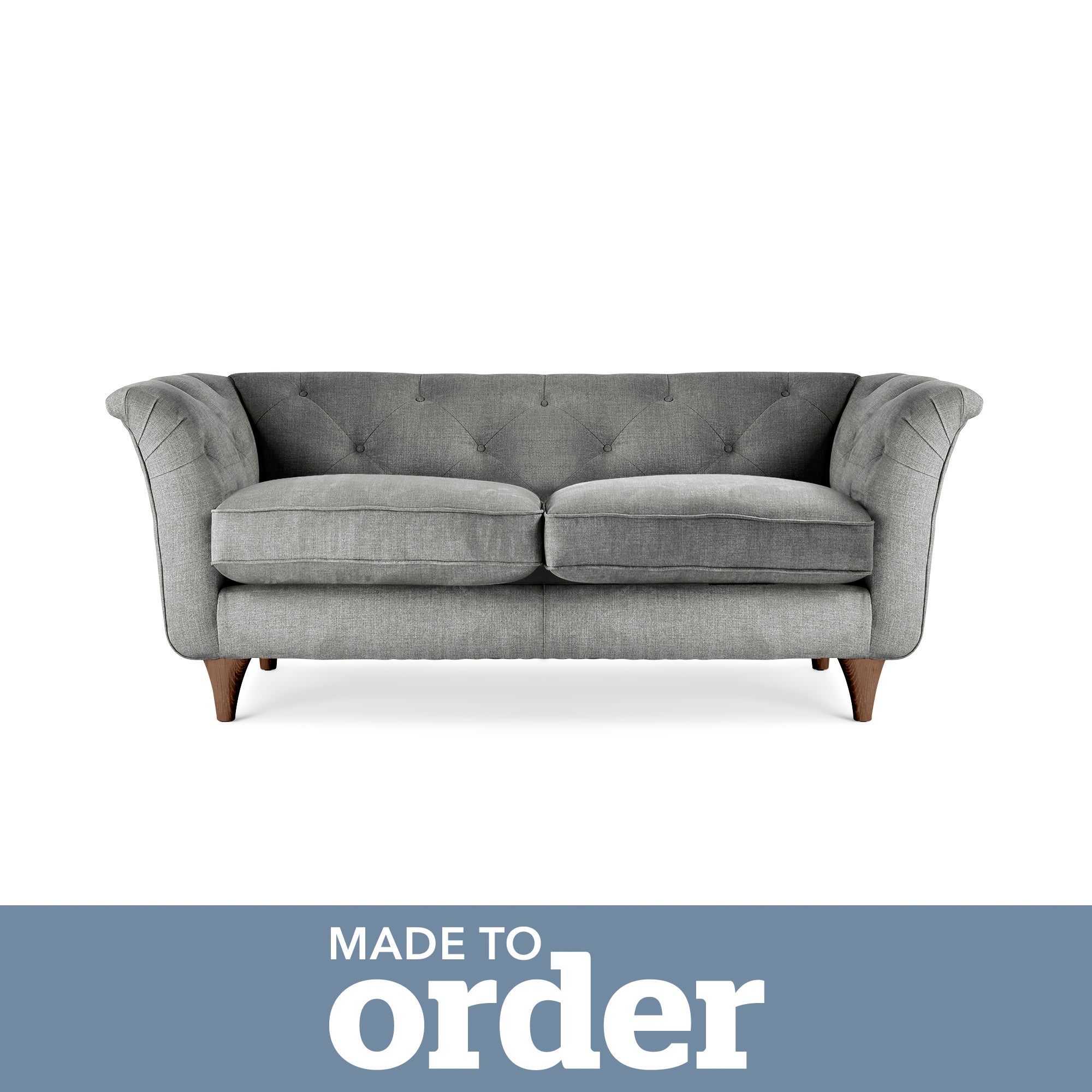 Jaipur 2 Seater Sofa Brushed Plain Fabric Brushed Plain Graphite