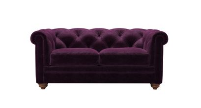 Patrick 2 Seat Sofabed in Plum Smart Velvet - sofa.com