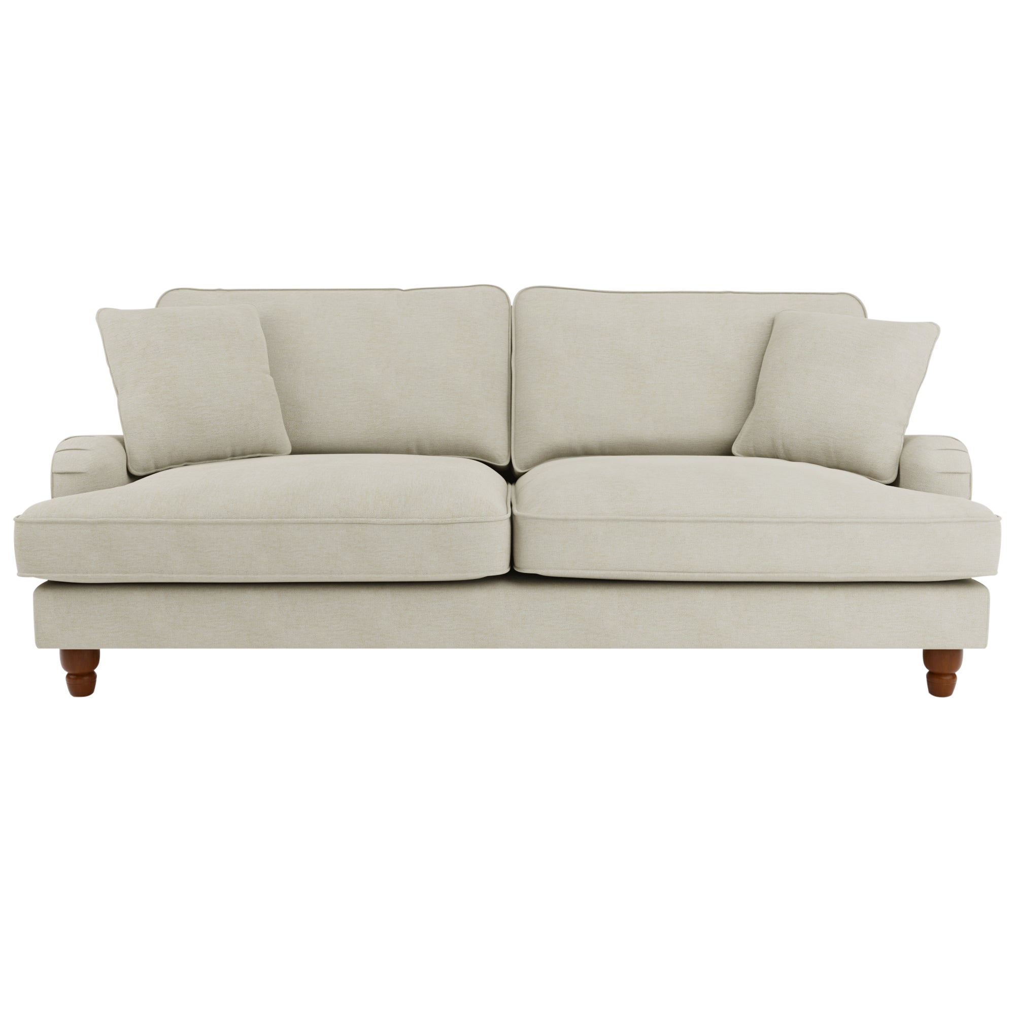 Beatrice Fabric 4 Seater Sofa Brown