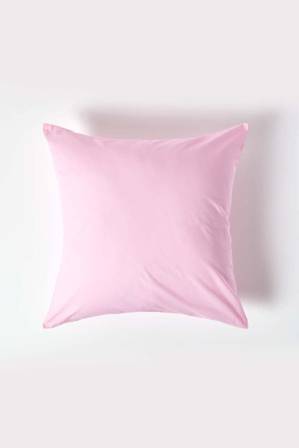 Homescapes Continental Egyptian Cotton Pillowcase 200 TC, 60 x 60 cm in Pink