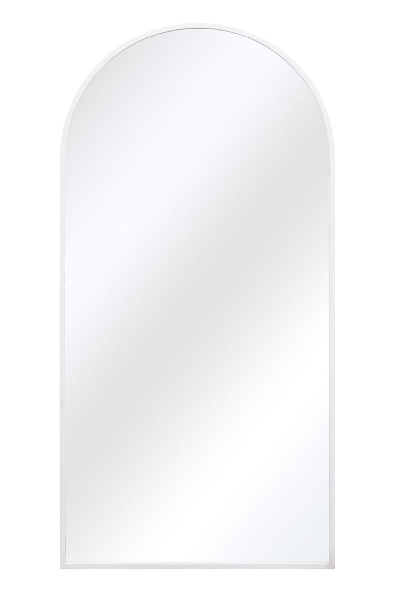 MirrorOutlet White Framed Arched Leaner/Wall Mirror 79" X 39" (200CM X 100CM) 5