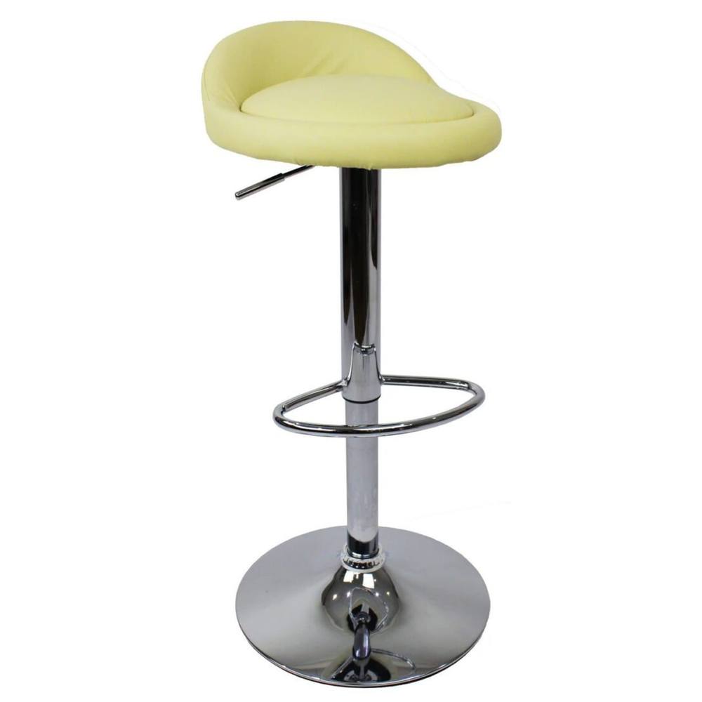 netfurniture Gaor Adjustable Breakfast Bar Stool Leather - Cream