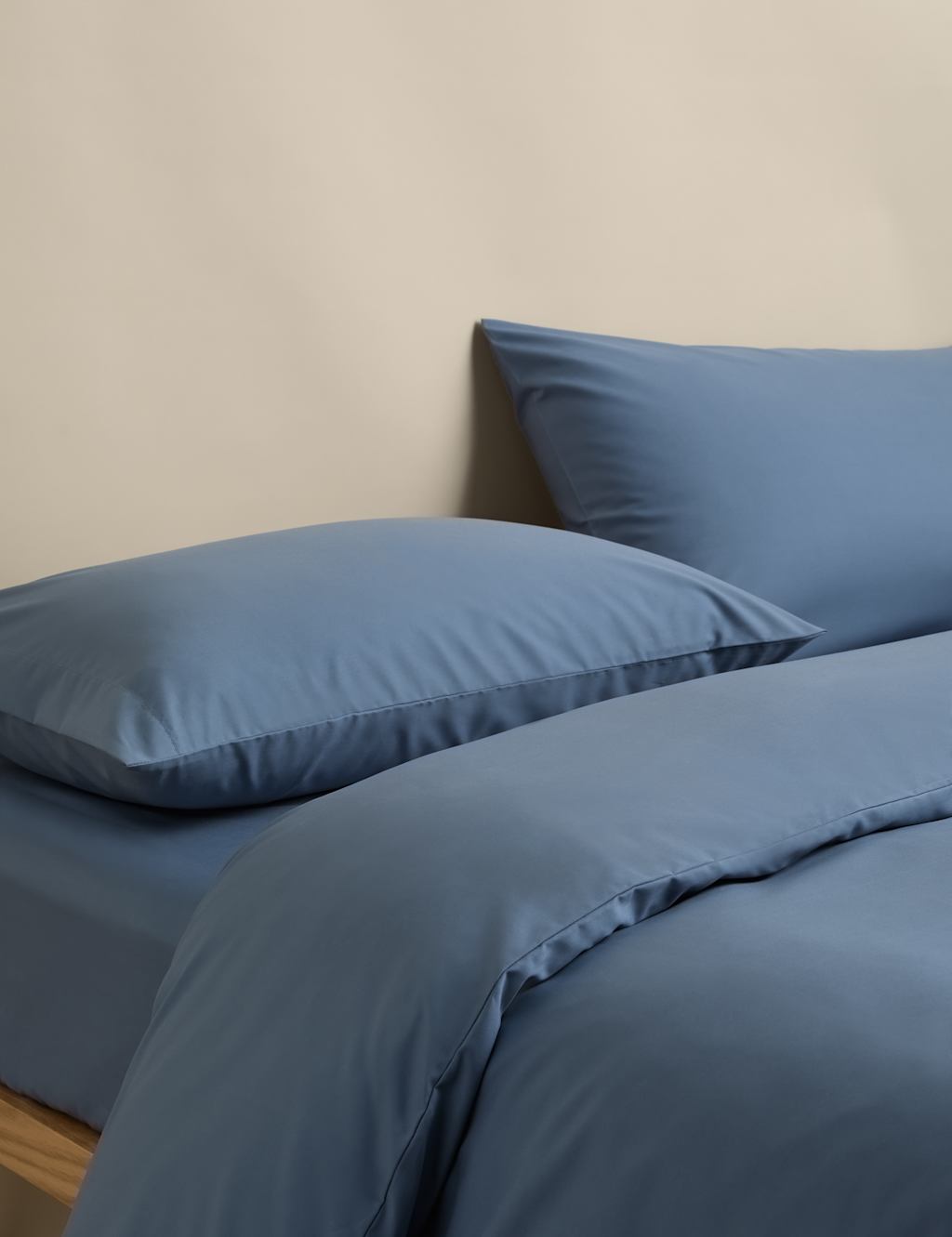 M&S Egyptian Cotton 400 Thread Count Bedding Set Slate Blue