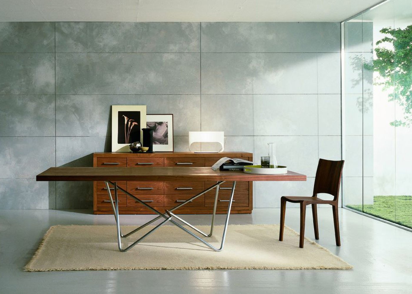 Riva 1920 Piano Dining Table Walnut