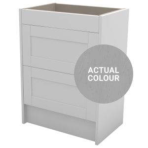 Duarti By Calypso Highwood 600mm Slimline 2 Drawer Floor Standing Vanity Unit - Fossil Grey
