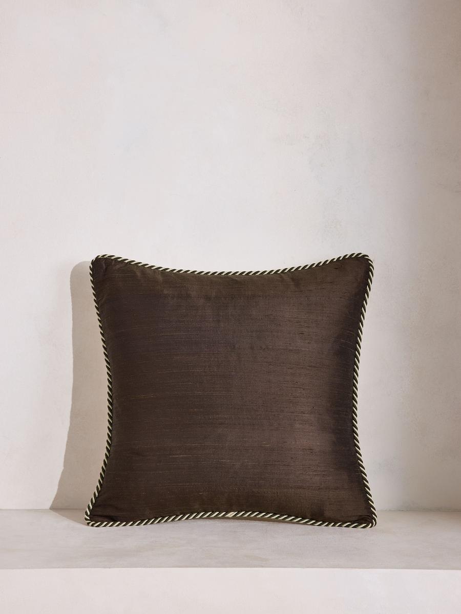 Florence Square Cushion, Chocolate